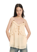 Beaded Ruffle Camisole