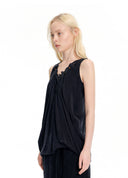 Crinkled Sheer Blouse
