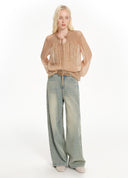 French Ruffle Long Shirt