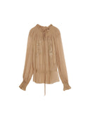 French Ruffle Long Shirt