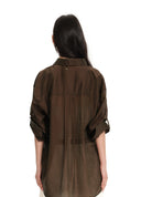 Sheer Tulle Long Shirt