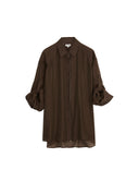Sheer Tulle Long Shirt