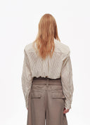 Artist Silver Lotus 3D Embroidered Shirt