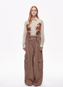 Artist Silver Lotus 3D Embroidered Shirt