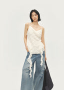 Artist Asymmetric Fringe Ribbon Camisole