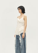 Artist Asymmetric Fringe Ribbon Camisole