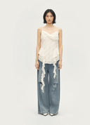 Artist Asymmetric Fringe Ribbon Camisole