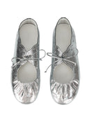 Silver Ballet Flats