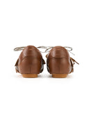 Caramel Distressed Dual-Lacing Sneakers