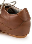 Caramel Distressed Dual-Lacing Sneakers