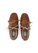 Caramel Distressed Dual-Lacing Sneakers