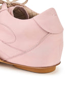 Pink Distressed Dual-Lacing Sneakers