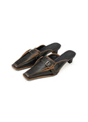 Black Low-Heel Mules