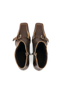 Coffee Brown Low-Heel Mules
