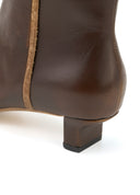 Coffee Brown Low-Heel Mules