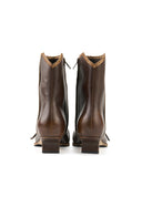 Coffee Brown Low-Heel Mules