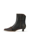 Black Low-Heel Mule Boots