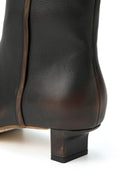 Black Low-Heel Mule Boots