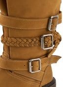 Caramel Fold-Over Ankle Boots