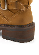 Caramel Fold-Over Ankle Boots