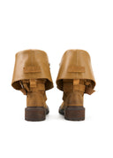 Caramel Fold-Over Ankle Boots