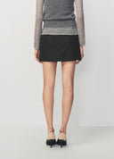 Dark Grey Youthful Preppy Mini Skirt