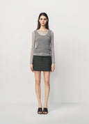 Dark Grey Youthful Preppy Mini Skirt