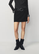 Classic Black Tailored Pencil Mini Skirt