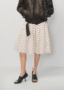 White Polka Dot Puff Skirt