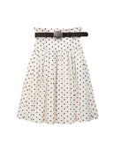 White Polka Dot Puff Skirt
