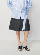 Drawstring Straight-Fit Skirt