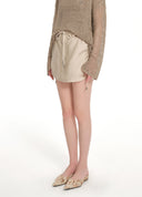 High-Waist Drawstring H-Line Skirt