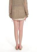 High-Waist Drawstring H-Line Skirt
