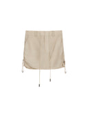 High-Waist Drawstring H-Line Skirt