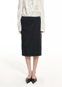 Layered deconstructed pencil skirt