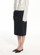 Layered deconstructed pencil skirt