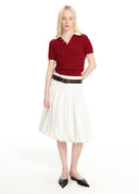 Structured A-line bubble skirt