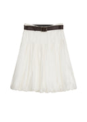 Structured A-line bubble skirt