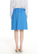 Linen-Blend Bow-Tie Midi Skirt