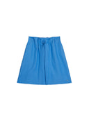 Linen-Blend Bow-Tie Midi Skirt