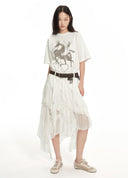 Petal Asymmetric Skirt