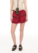 Red Lightweight Utility Skort