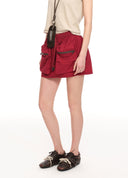 Red Lightweight Utility Skort