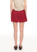Red Lightweight Utility Skort