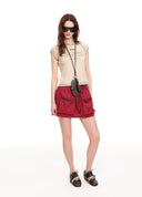 Red Lightweight Utility Skort