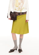 Frayed Fishtail Linen Skirt