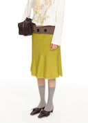 Frayed Fishtail Linen Skirt