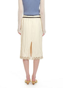 Crinkled Texture Midi Skirt