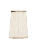 Crinkled Texture Midi Skirt