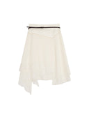 Cutwork Lace Asymmetric Skirt